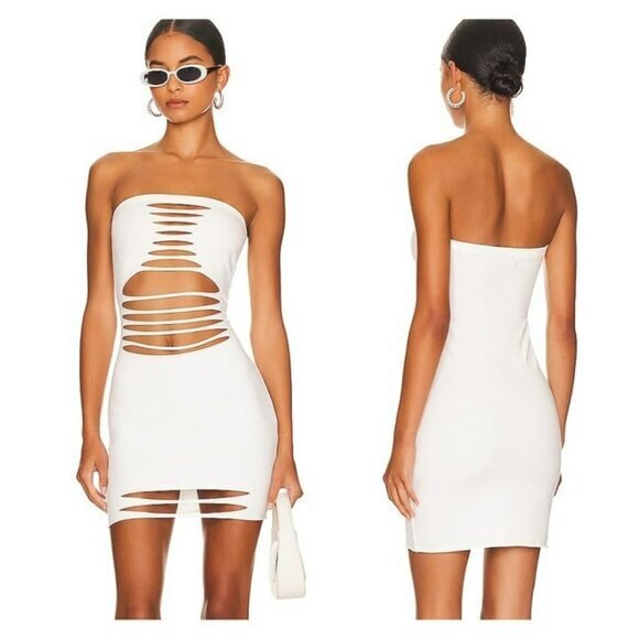 H:ours Morgan Mini Dress - White - Picture 1 of 9